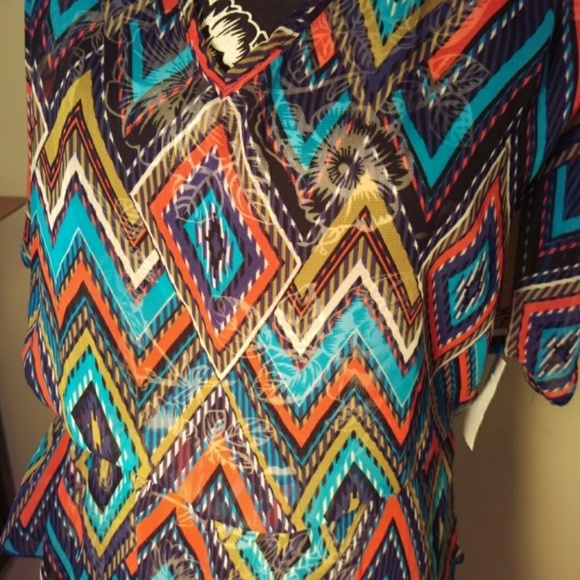 NWT women's sheer Tinley blouse, size small - Picture 2 of 6